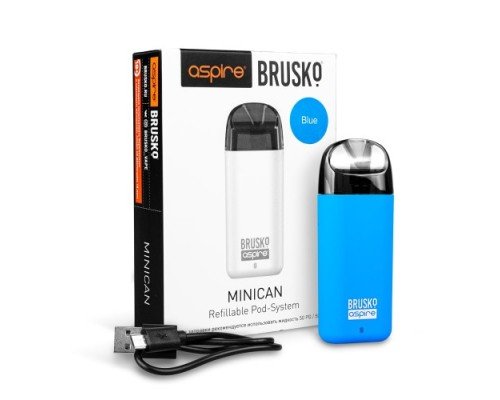 Купить Перезаправляемая Под-система Бруско Миникан (Brusko Minican) 350 mah, Синий по оптовой цене